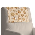 thumbnail image 7 of TSOVTHRID Gingerbread Snowflake Print Recliner Headrest Cover PU Leather Sofa Headrest Protector Non Slip Couch Head Rest Covers for Recline Chair,Furniture Christmas Decor,17x27in, 1 PCS, 7 of 7