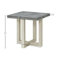 thumbnail image 2 of Roundhill Furniture 3-Piece Coffee Table Set, Coffee Table, Two End Tables, Faux Concrete and White, 2 of 16
