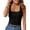 #1 Black, variant on Women Sleeveless Tops Summer Knit Tank Casual Ribbed Square Neck Blouse Basic Tanks Trendy Solid Color Black Tee Size XL
