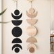 thumbnail image 5 of Moon Phase Decor Boho Wall Hanging,Scandinavian Natural Wooden Wall Decorative Unique Aesthetic Art, Moon Cycle Wall Decor for Bedroom (Black), 5 of 5