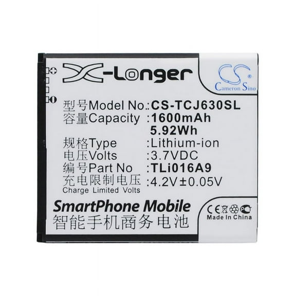 1600mAh TLi016A9 Battery for TCL J600T J630T