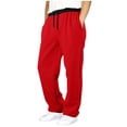 thumbnail image 4 of EnJoCho Girls Oversized Wide Leg Sweatpants Boys Baggy Sweat Pants Drawstring Waist and Pockets Kids Straight Leg Track Pants Trendy Kids Boy Loose Fit Trousers, 4 of 7