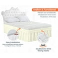thumbnail image 4 of CCNY Wrap Around Style Bed Skirt Queen Ivory 15" Microfiber Bed skirt, 4 of 6