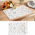 thumbnail image 6 of Spring Wildflowers Placemats Set of 6 Rustic Pastoral Botanical Floral Place Mats Indoor Wipeable Table Mats Washable Cloth Dining Table Placemats for Kitchen Holiday Party Home Decor 13x19 Inch, 6 of 9
