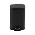 thumbnail image 2 of Innovaze 1.3 gal./5 Liter Rectangular Matt Black Step-on Trash Can for Bathroom and Office, 2 of 5