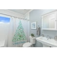 thumbnail image 4 of Simply Daisy 70" W x 73" L Decorated Filigree Tree Polyester Shower Curtain, Bright Green [1 Ct], 4 of 5