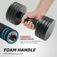 thumbnail image 3 of Northdeer 2.0 Upgraded Adjustable Dumbbell Set,  40Lbs Steel Dumbbell Barbell Set with Connector, 2 in 1 Adjustable Weight Set Hand Weights for Home Gym Workout, Women and Men, Black, 3 of 7