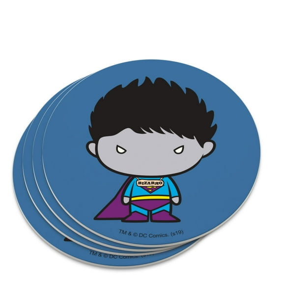 Superman Bizarro Cute Chibi Character Novelty Coaster Set