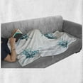 thumbnail image 6 of Modern Soft Flannel Fleece Blanket, Alluring Charming Gems Crystal Like Diamonds with Spike Like Image Print, Cozy Plush for Indoor and Outdoor Use, 70" x 90", Teal Turquoise White, by Ambesonne, 6 of 6