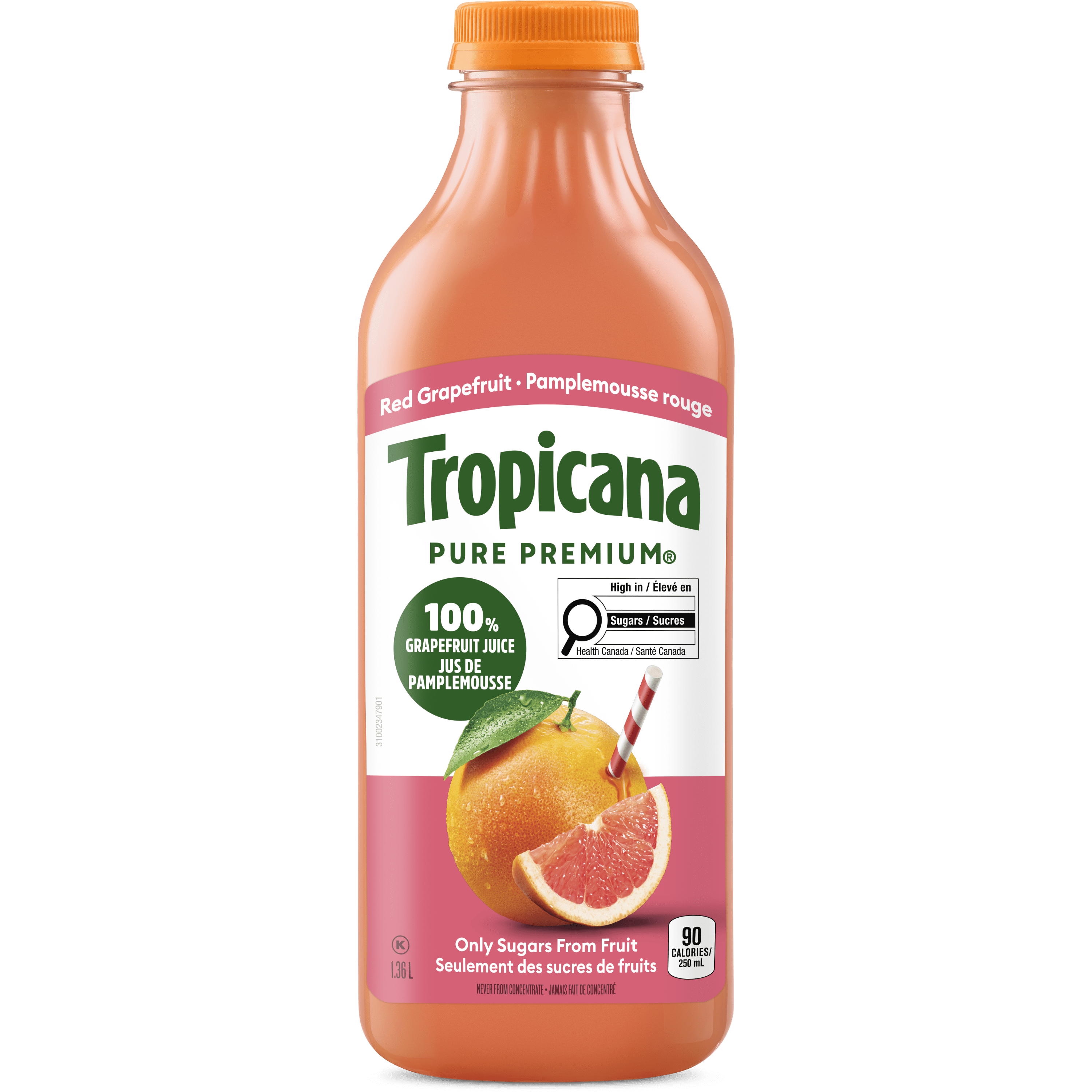 Jus Tropicana Tropicana Pur A 100 % Jus De Pamplemousse rose , 1.36L