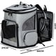 thumbnail image 5 of Mochila Transportadora para Llevar Mascotas Perros y Gatos Portatil de Viaje para aerolinea o en Ciudad. Estable, tranpirables y Comoda por Dentro. Expandible para Mayor Comodidad. (Gris), 5 of 6