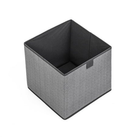 

Bgageg Ornavo Home Storage Cube Foldable Fabric Storage Box Linen Shelf Basket Cube Organizer For Closet With Leather Handles Gray