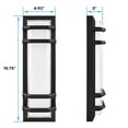 thumbnail image 5 of Luxrite LED Outdoor Wall Lights, 15.75in Modern Wall Sconces, 3CCT 3000K 4000K 5000K, 15W, Aluminum, IP65 2 Pack, 5 of 7