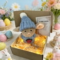 thumbnail image 5 of Easter Mini Bunny Hug Handmade Soft Plush Rabbit Basket Stuffer in Box with Card, 5 of 9