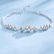 thumbnail image 5 of Flor de plata como el brocado de perlas de la estrella que se extiende pulsera ajustable S para las mujeres Hombre Papá Mamá Abuelo Novio Ella, 5 of 8