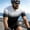 White, variant on COSFO Summer Mens Tshirts Gradient Athletic Short Sleeve Bike Graphic Tees Mock Neck Quick Dry Skinny Full Zip Tops