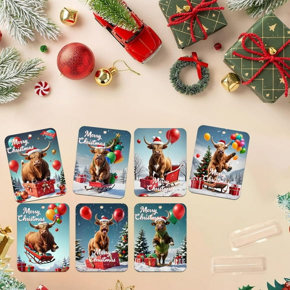 Deals of The Day Clearance! Topliu 8PC Originality Card Wallet Cute Series Wooden Wallet Christmas Wallet Pendant Home Decoration