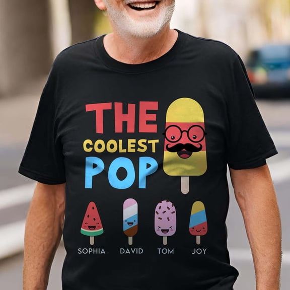 The Coolest Pop Shirt, Fathers Day Shirt, Dad gifts, Birthday gift for dad, Husband Gift, Men's Funny Shirt, Funny Dad Shirt