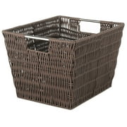Whitmor Rattique® Woven Plastic Small Storage Tote Basket-9.8"x12.62"x7.9"