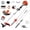 (5 in 1)Orange, variant on Sioweci Gas Weed Wacker,Weed Eater,52CC 2-Stroke 2 in 1 Multi-functional Petrol Hedge,Grass Trimmer,String Trimmer Brush Cutter Complete Accessories,Orange