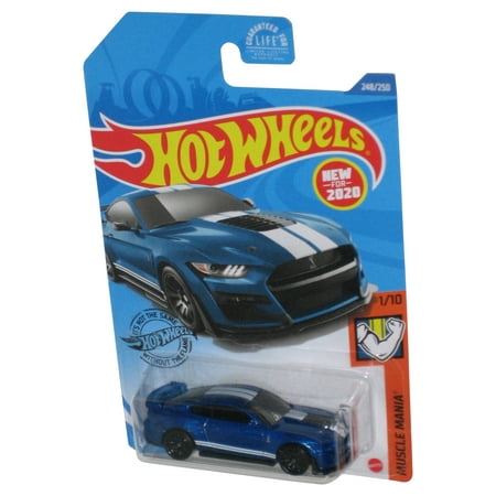 Hot Wheels Blue 2020 Ford Mustang Shelby GT500 (2020) Muscle Mania 1/10 Toy Car 248/250