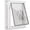 White-Medium, variant on Dog Door For Pets Up To 20 Lb  Weatherproof Pet Cats And Dogs Durable Snap-in Closing Panel Included Suitable Interior Exterior Doors(small White)