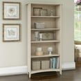 thumbnail image 2 of Bush Furniture Salinas Tall 5 Shelf Bookcase, Antique White, 2 of 8