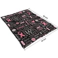 thumbnail image 4 of Pink Breast Cancer Awareness Pattern Blanket,Comfortable Soft Lamb Wool Throw Blanket,All Season,Warm Lightweight Blankets for Sofa Bed Couch Living Room Chair,60"x80", 4 of 4