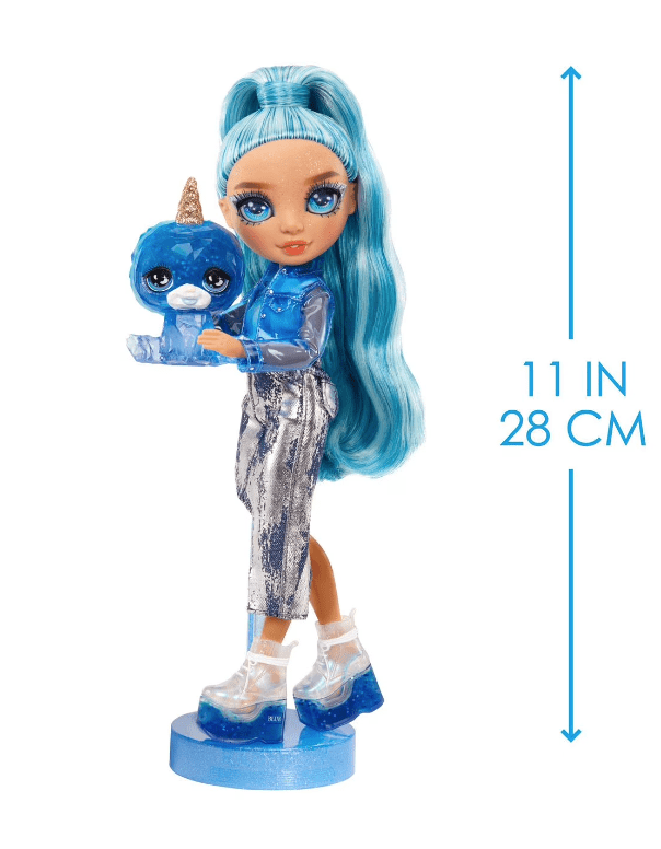 Rainbow High Skyler (Blue) with Slime Kit & Pet - 11” Shimmer Doll