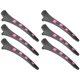 thumbnail image 4 of Pinzas para el cabello seccionadoras, 6 piezas, pinzas profesionales para peinar el cabello con forma de pico de pato, pinzas para seccionar, instalación sin esfuerzo, 4 of 14