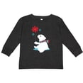 thumbnail image 3 of Inktastic Polar Bear, Bear with Scarf, Cute Bear, Snowflakes Boys or Girls Long Sleeve Toddler T-Shirt, 3 of 5