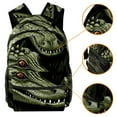 thumbnail image 3 of Lightweight Backpack Crocodile School Bag Travel Laptop Daypack for Men Women Casual Rucksack, 3 of 6