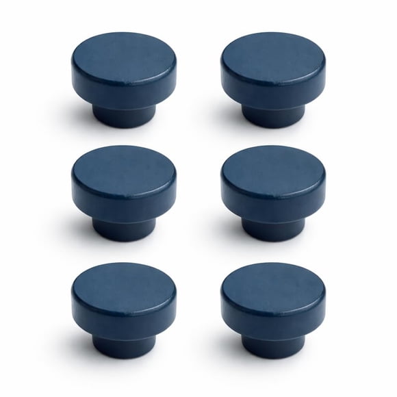 Pomos de madera para gabinete CUT & PACK 40 mm gris pizarra, paquete de 6