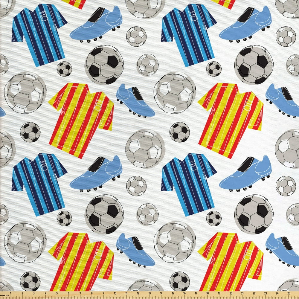 Soccer Fabric by The Yard, Sports Clothes Professional Player Athlete