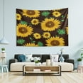 thumbnail image 4 of Watercolor Sunflowers Tapestry Aesthetic Tapestry Wall Hanging 80" x 60" Inches Home Decor Gifts, 4 of 6
