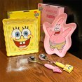 thumbnail image 3 of Plato de cerámica de Bob Esponja, vajilla de dibujos animados bonitos, plato de apariencia creativa para pareja, cuchara de arroz de acero inoxidable, 3 of 5