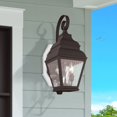 thumbnail image 3 of Livex Lighting Exeter 2 Light Outdoor Wall Lantern in Bronze, 3 of 9