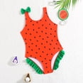 thumbnail image 2 of Girls Ones Piece Swimsuits Size 1-13 Years Toddler Crossback Backless Bathing Suit Cutout Kids Sport Sleeveless Swimwear for Summer Beach Vocation Red, 2 of 7