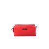 Folli Follie Womens Leather Zipper Crossbody Handbag Red