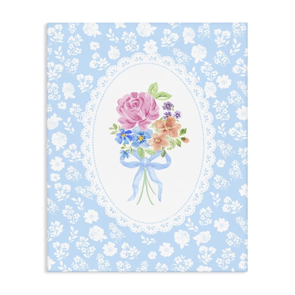 Stupell Industries Blue Feminine Bouquet Canvas Wall Art, design by Corinne Haig