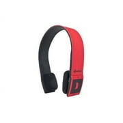 Syba Connectland CL-AUD23030 - Headset - full size - Bluetooth - wireless - black, red