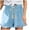 Sky Blue, variant on Women Straight Leg Casual Pants High Waist Sports Loose Shorts Casual Fashion Pants Shorts for Women Casual Fishnet Shorts Women