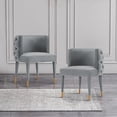 thumbnail image 2 of Manhattan Comfort Chaise de Salle à Manger Moderne en Velours Capitonné Maya Gris, 2 of 3