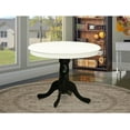 thumbnail image 6 of Antique modern kitchen table with round dining table top and pedestal base, 6 of 7