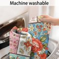 thumbnail image 5 of Pioneer Flower Floral Print Pattern Bathroom Rugs Mat, Non Slip Microfiber Bathroom Rug with Rubber Backing, Soft Mats for Bathroom Floor Tub Shower, 17"x30", 5 of 5