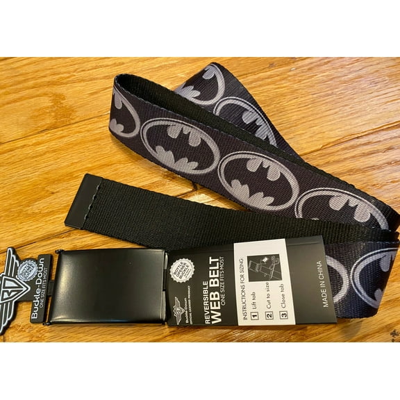 Buckle-Down Reversible Web Belt BATMAN Logo w/ Bottle Opener Buckle Adjustable size