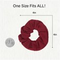 thumbnail image 5 of Motique Accessories Set of 2 Solid Hair Scrunchies for Adult Women and Girls - Burgundy, 5 of 5