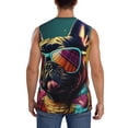 thumbnail image 4 of Goofa Retro Bulldog Sunglasses Printed Men's Sleeveless T-Shirt - Athletic Gym Workout Tank Top for Men - Moisture-Wicking, UPF 30+ Quick-Dry Muscle Tee-X-Large, 4 of 8
