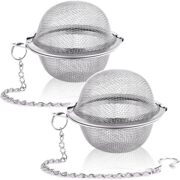 2PCS Stainless Steel Mesh Tea Infuser, 3.5 Inch Tea Ball, Strainer Tea Diffuser, Steeper for Filtering Tea
