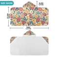 thumbnail image 4 of Yayeee Kids Hooded Towel with Hand Pockets Beach Soft Absorbent Bath Wrap 50 x 23.5 inch, Vibrant Flowers Pattern, 4 of 5